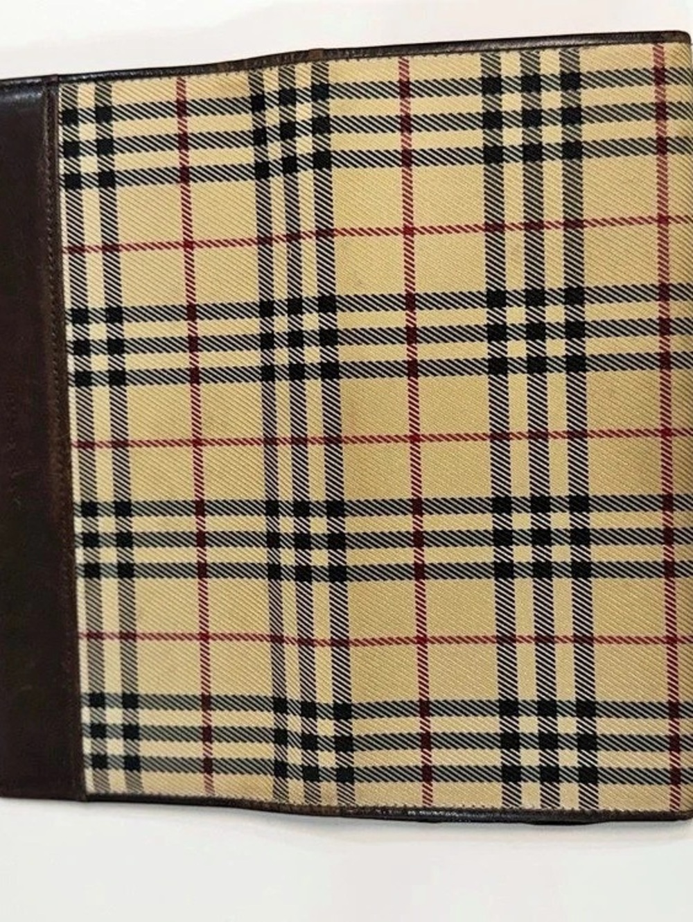 Burberry Haymarket Check Long Continental Flap Wallet Brown & Beige
